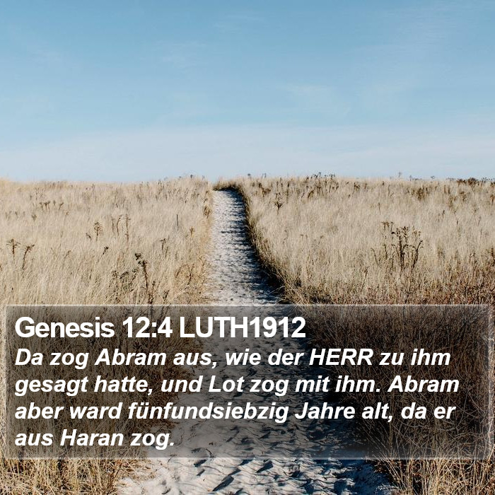 Genesis 12:4 LUTH1912 Bible Study