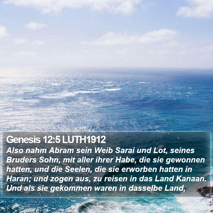 Genesis 12:5 LUTH1912 Bible Study