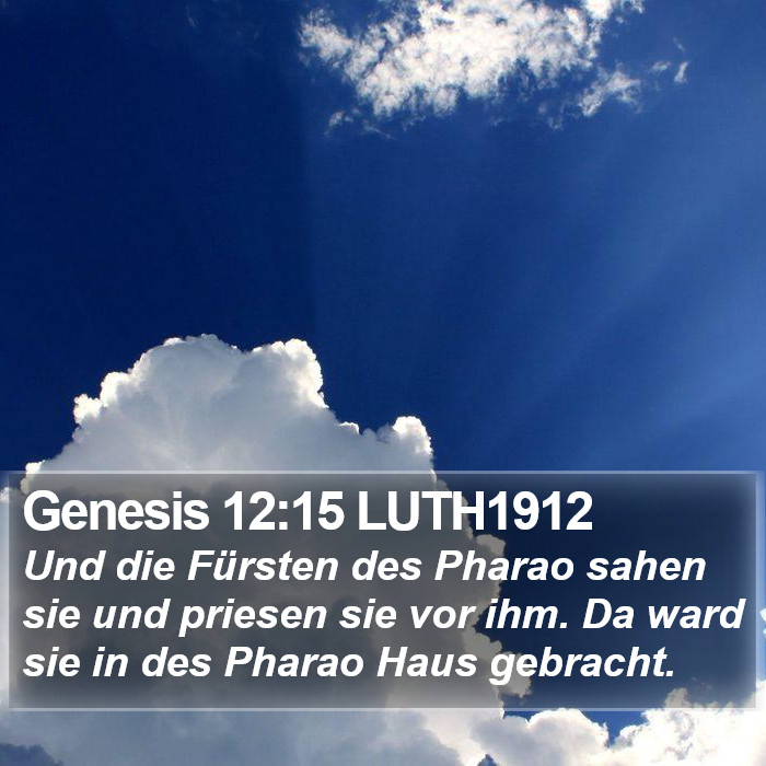 Genesis 12:15 LUTH1912 Bible Study