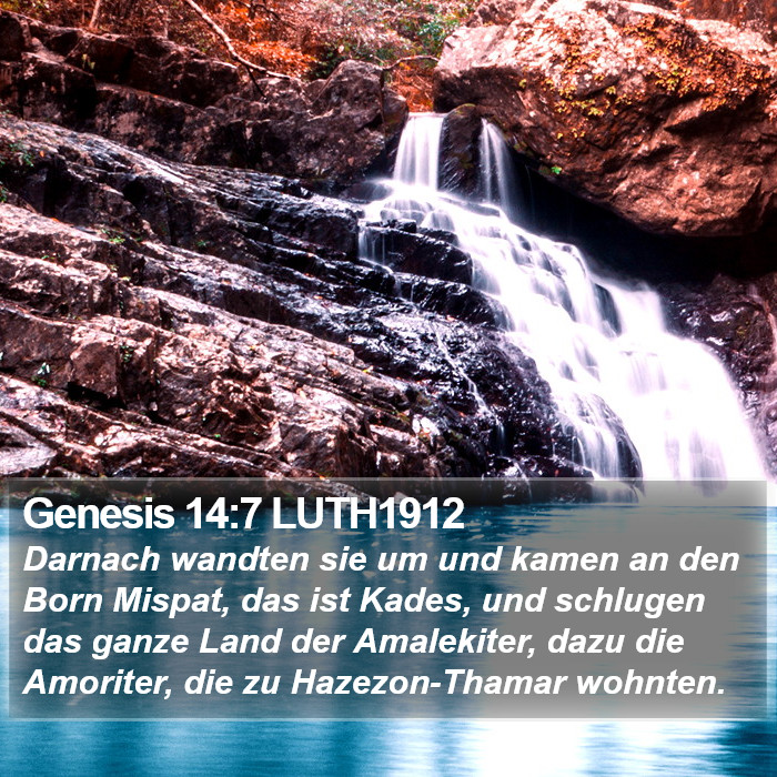 Genesis 14:7 LUTH1912 Bible Study