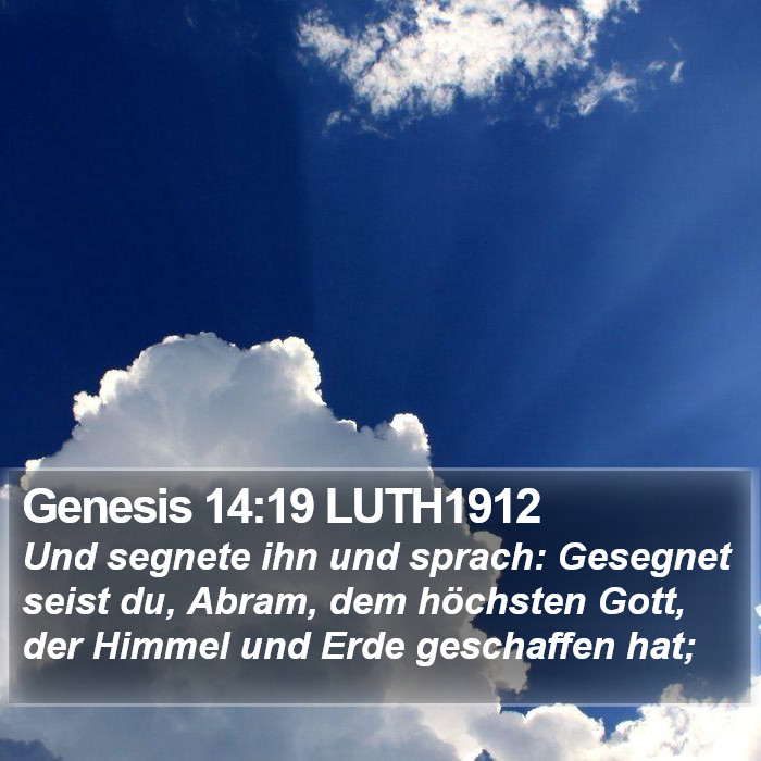 Genesis 14:19 LUTH1912 Bible Study