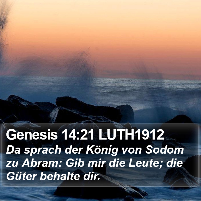 Genesis 14:21 LUTH1912 Bible Study