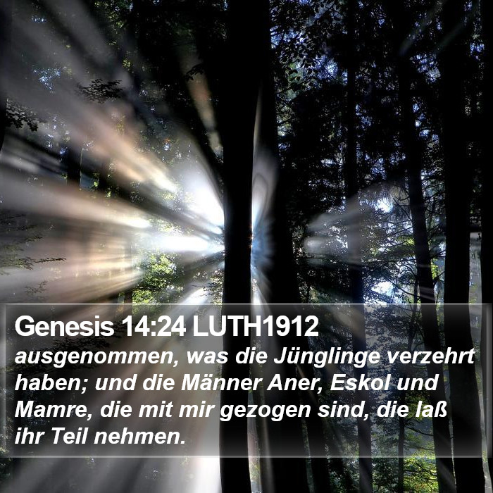 Genesis 14:24 LUTH1912 Bible Study
