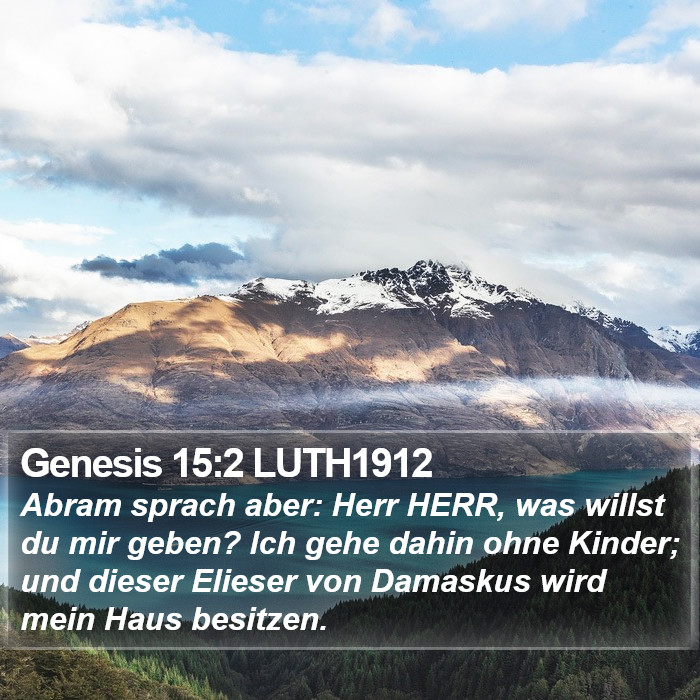 Genesis 15:2 LUTH1912 Bible Study