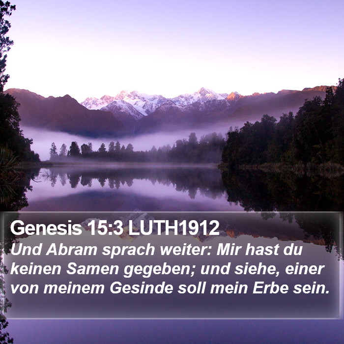 Genesis 15:3 LUTH1912 Bible Study