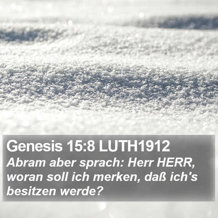 Genesis 15:8 LUTH1912 Bible Study