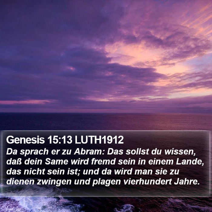 Genesis 15:13 LUTH1912 Bible Study