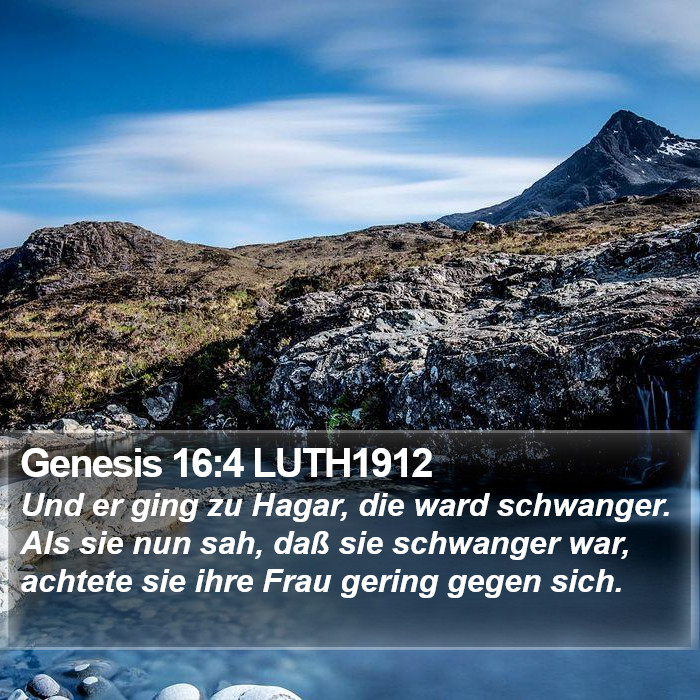 Genesis 16:4 LUTH1912 Bible Study