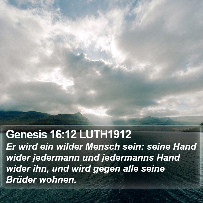 Genesis 16:12 LUTH1912 Bible Study
