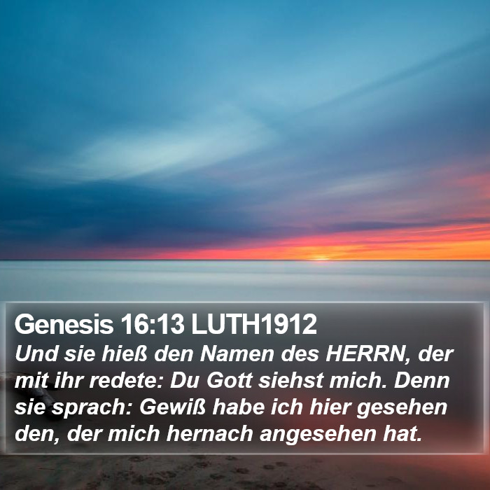 Genesis 16:13 LUTH1912 Bible Study