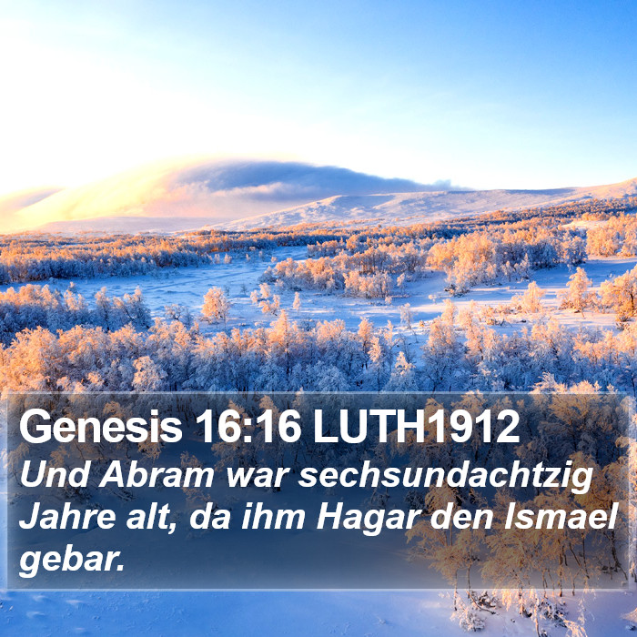 Genesis 16:16 LUTH1912 Bible Study