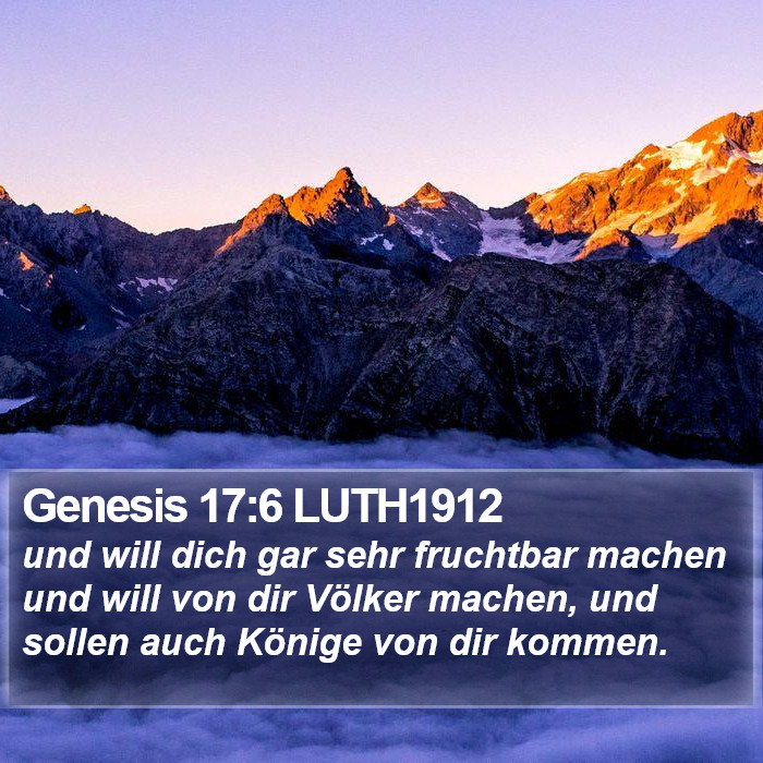 Genesis 17:6 LUTH1912 Bible Study
