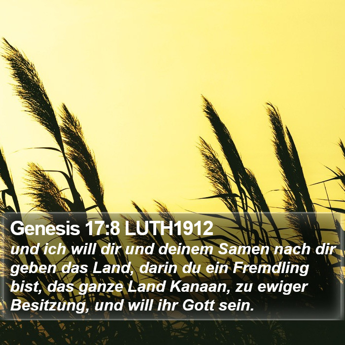 Genesis 17:8 LUTH1912 Bible Study