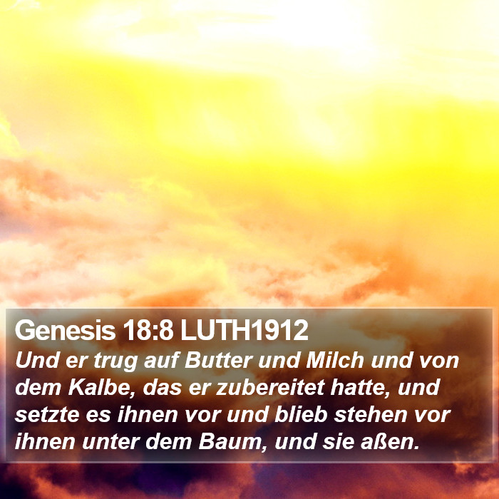 Genesis 18:8 LUTH1912 Bible Study