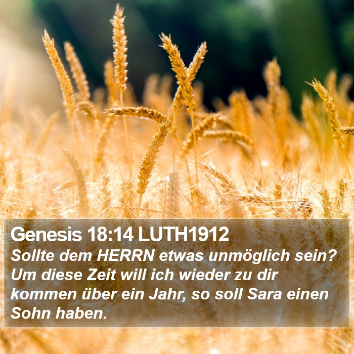 Genesis 18:14 LUTH1912 Bible Study