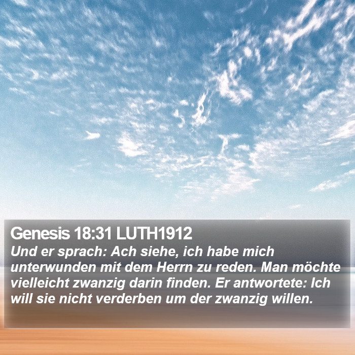 Genesis 18:31 LUTH1912 Bible Study