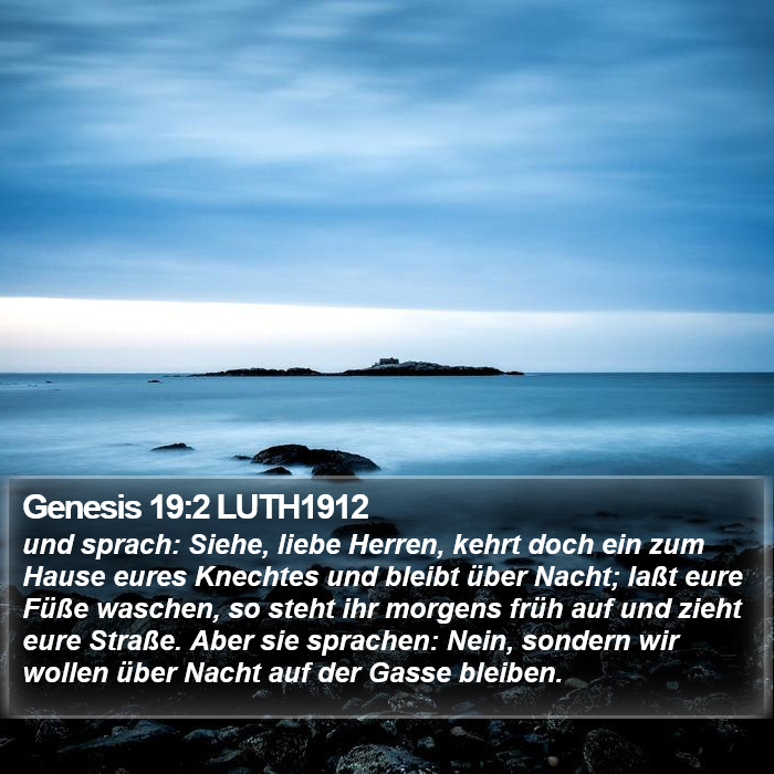 Genesis 19:2 LUTH1912 Bible Study