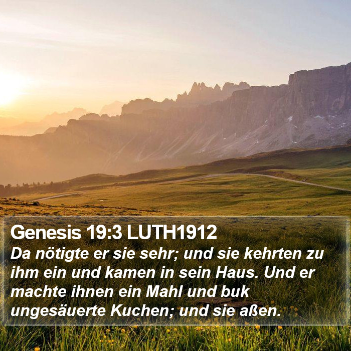 Genesis 19:3 LUTH1912 Bible Study