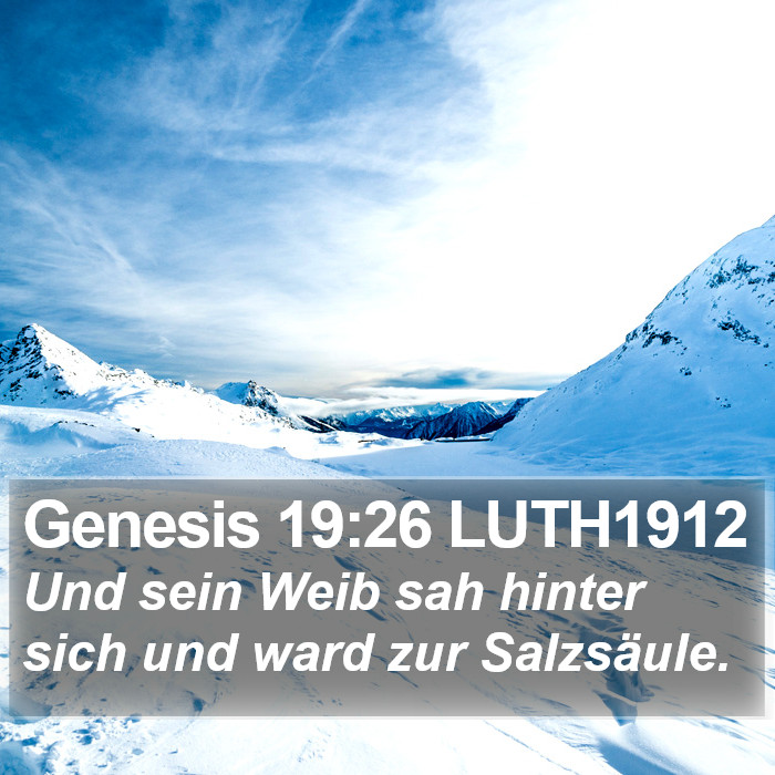 Genesis 19:26 LUTH1912 Bible Study