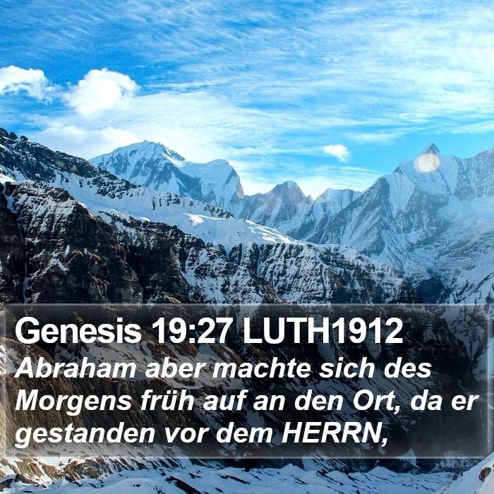 Genesis 19:27 LUTH1912 Bible Study