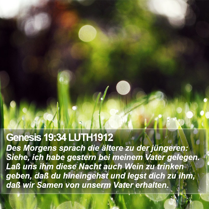Genesis 19:34 LUTH1912 Bible Study