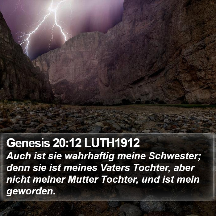 Genesis 20:12 LUTH1912 Bible Study