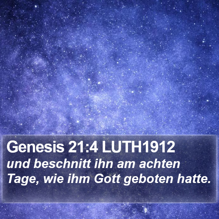 Genesis 21:4 LUTH1912 Bible Study