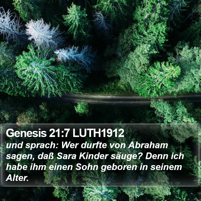 Genesis 21:7 LUTH1912 Bible Study