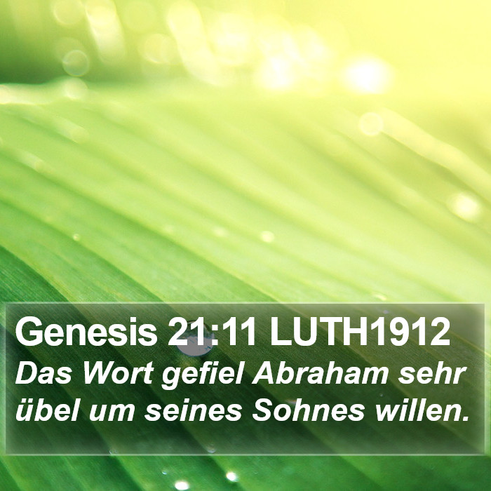 Genesis 21:11 LUTH1912 Bible Study