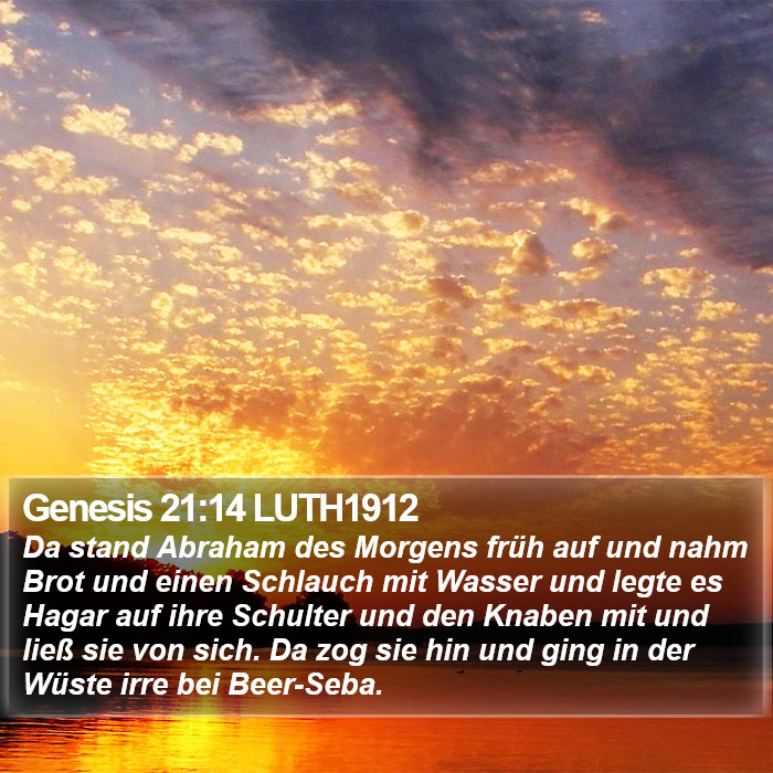 Genesis 21:14 LUTH1912 Bible Study