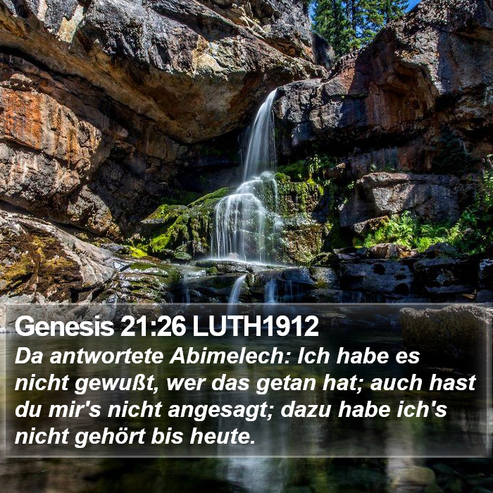 Genesis 21:26 LUTH1912 Bible Study