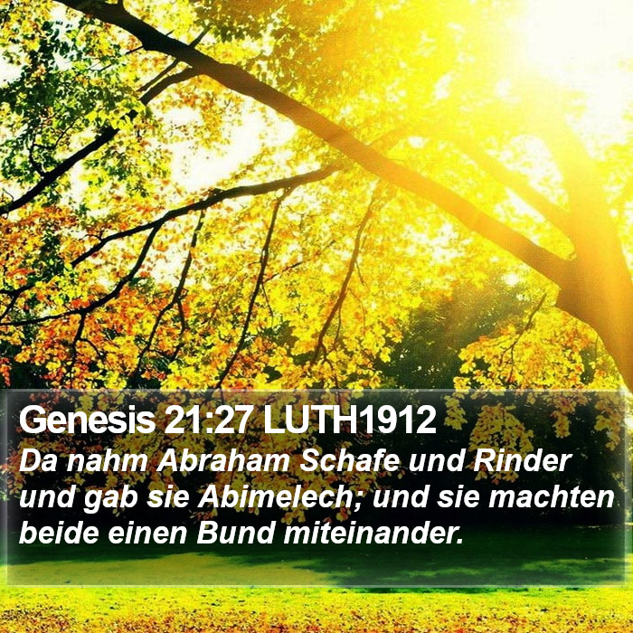 Genesis 21:27 LUTH1912 Bible Study