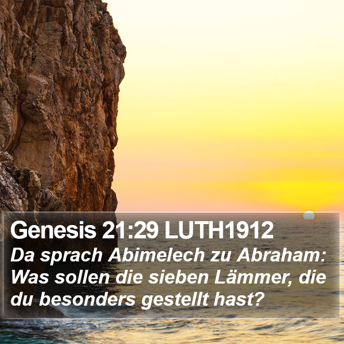 Genesis 21:29 LUTH1912 Bible Study