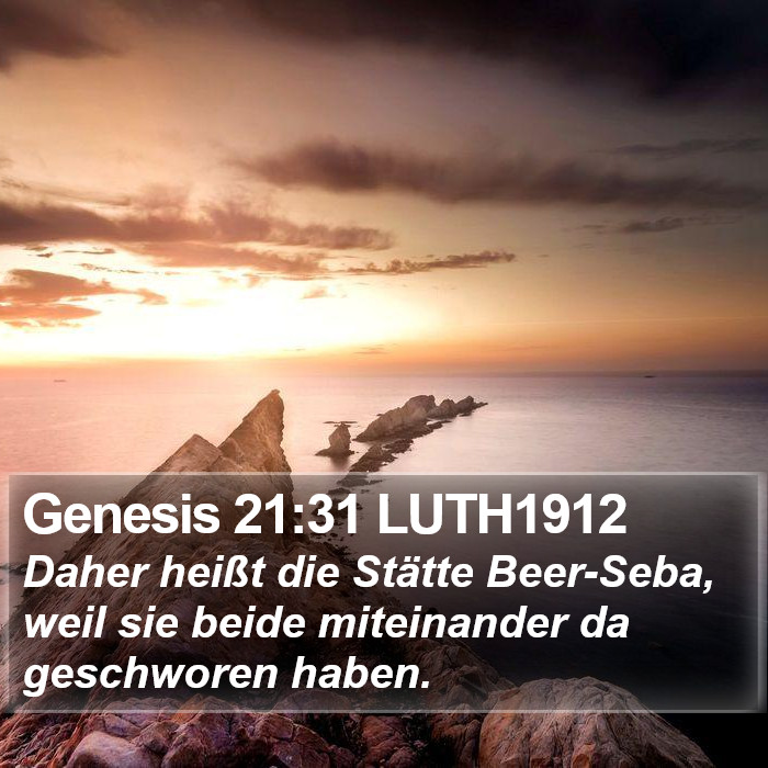 Genesis 21:31 LUTH1912 Bible Study