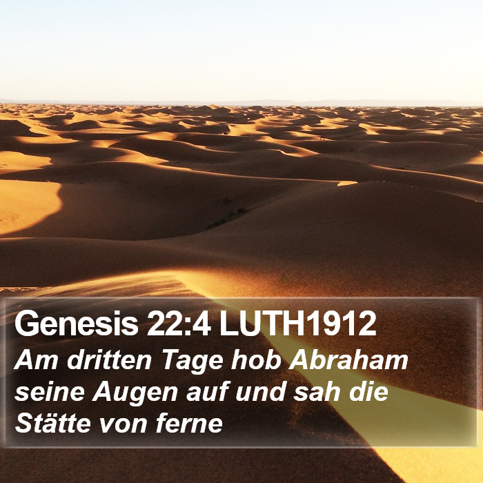 Genesis 22:4 LUTH1912 Bible Study