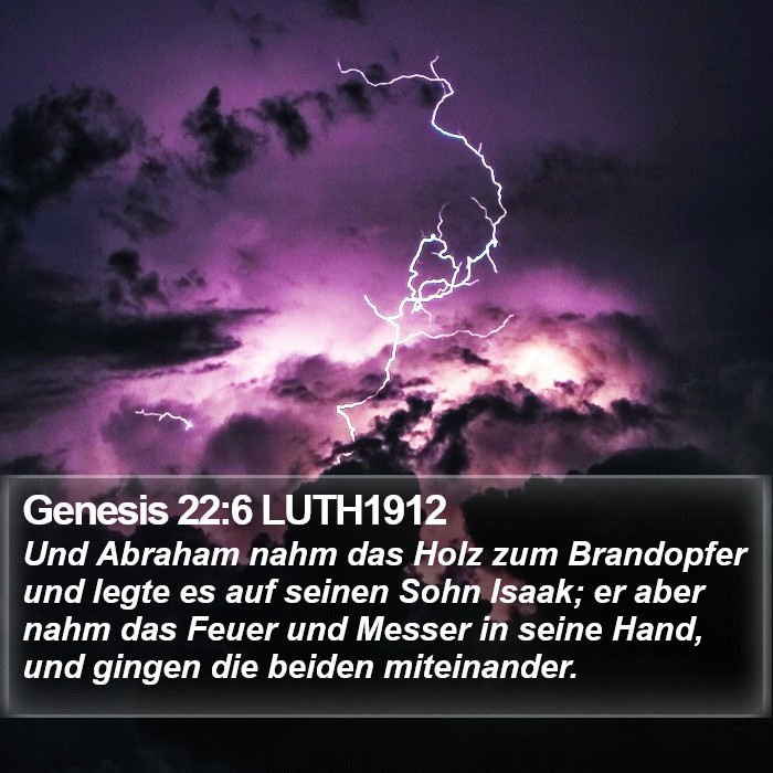 Genesis 22:6 LUTH1912 Bible Study