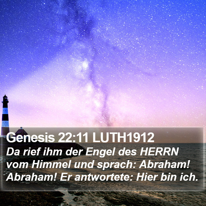 Genesis 22:11 LUTH1912 Bible Study