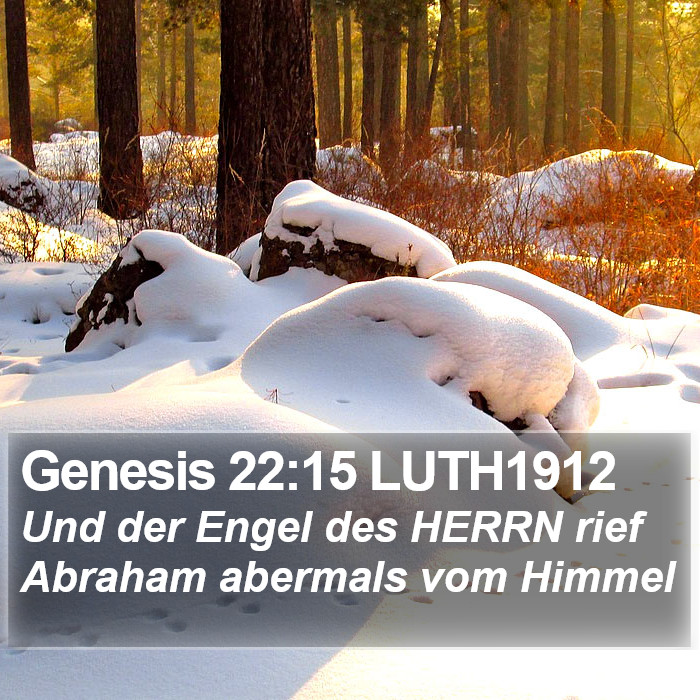 Genesis 22:15 LUTH1912 Bible Study