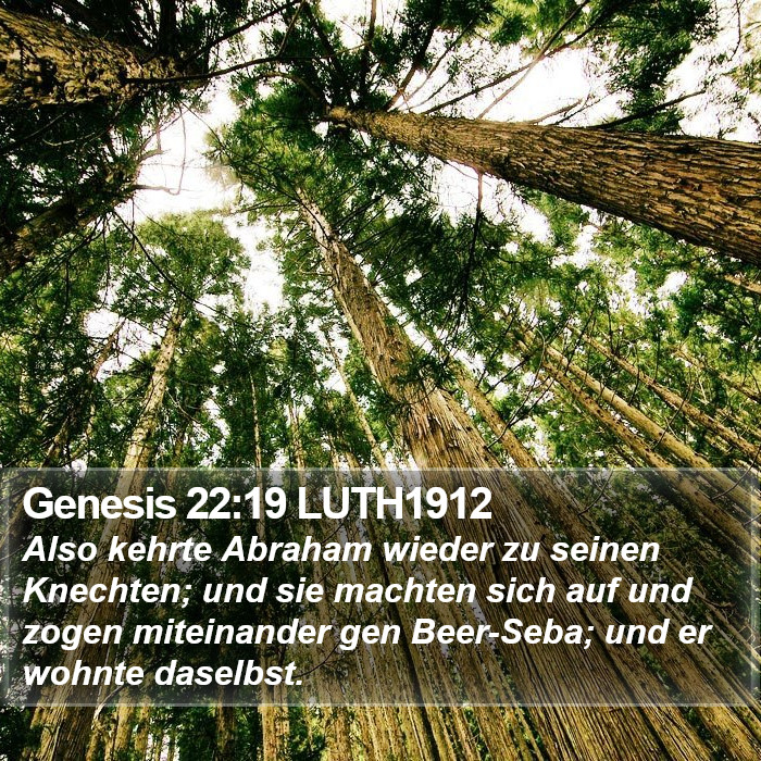 Genesis 22:19 LUTH1912 Bible Study