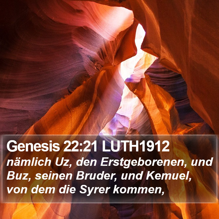 Genesis 22:21 LUTH1912 Bible Study