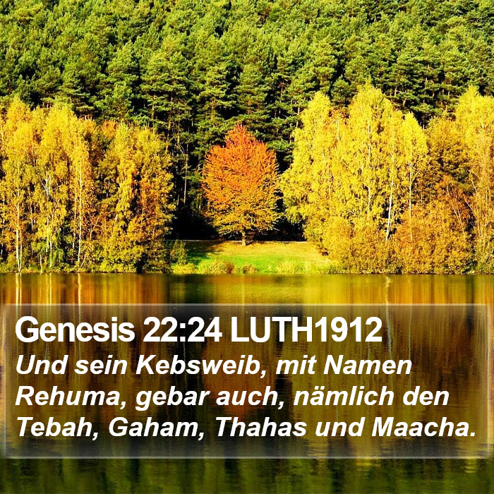 Genesis 22:24 LUTH1912 Bible Study