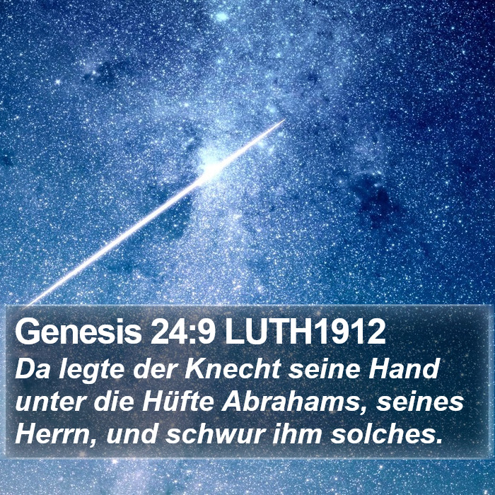 Genesis 24:9 LUTH1912 Bible Study