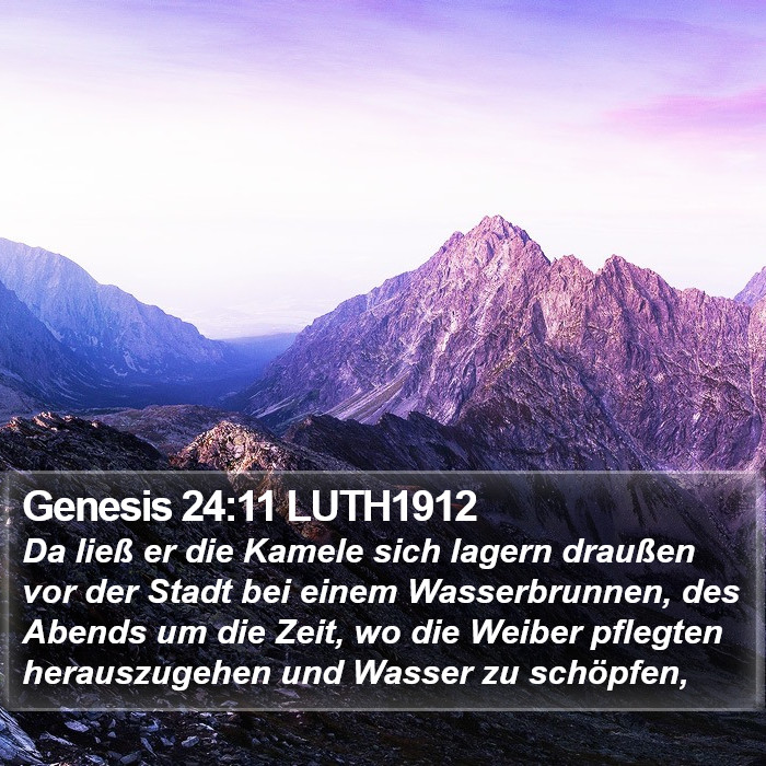 Genesis 24:11 LUTH1912 Bible Study