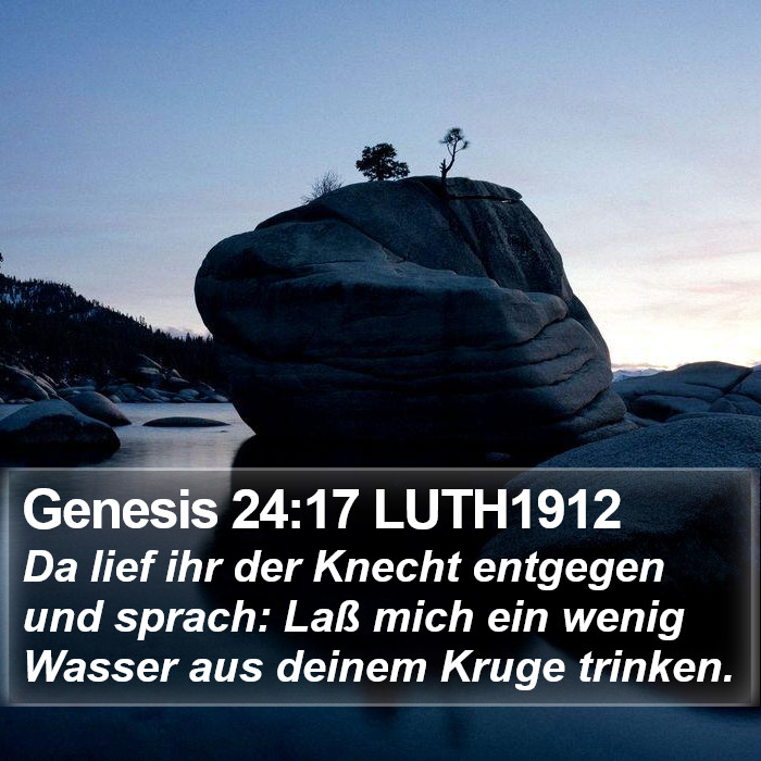 Genesis 24:17 LUTH1912 Bible Study