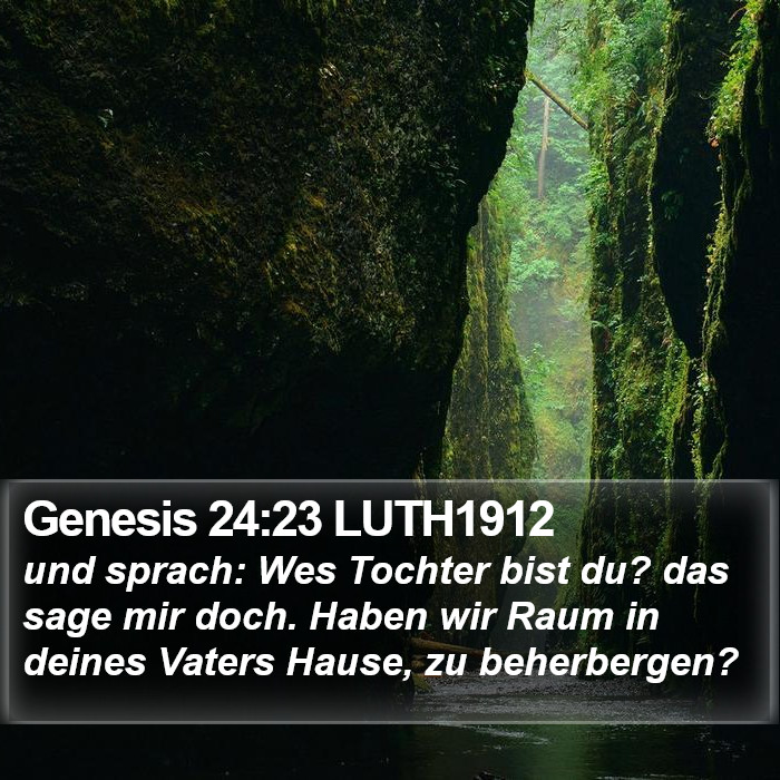 Genesis 24:23 LUTH1912 Bible Study