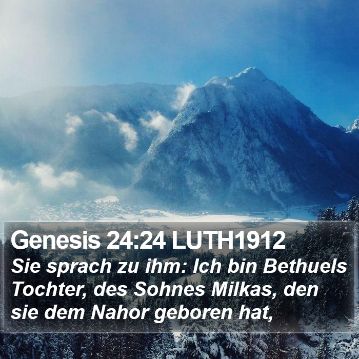 Genesis 24:24 LUTH1912 Bible Study