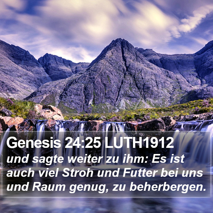 Genesis 24:25 LUTH1912 Bible Study