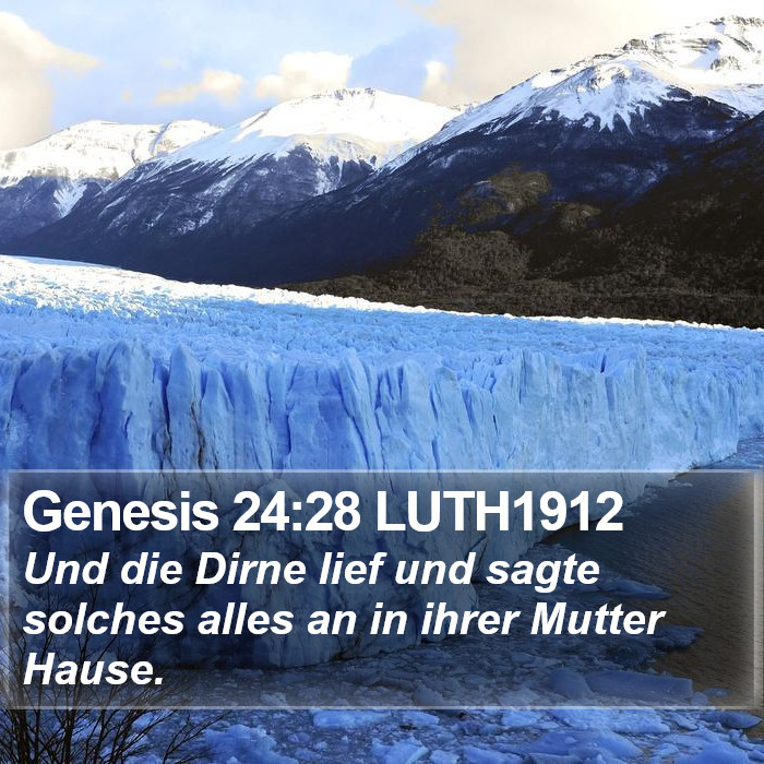 Genesis 24:28 LUTH1912 Bible Study