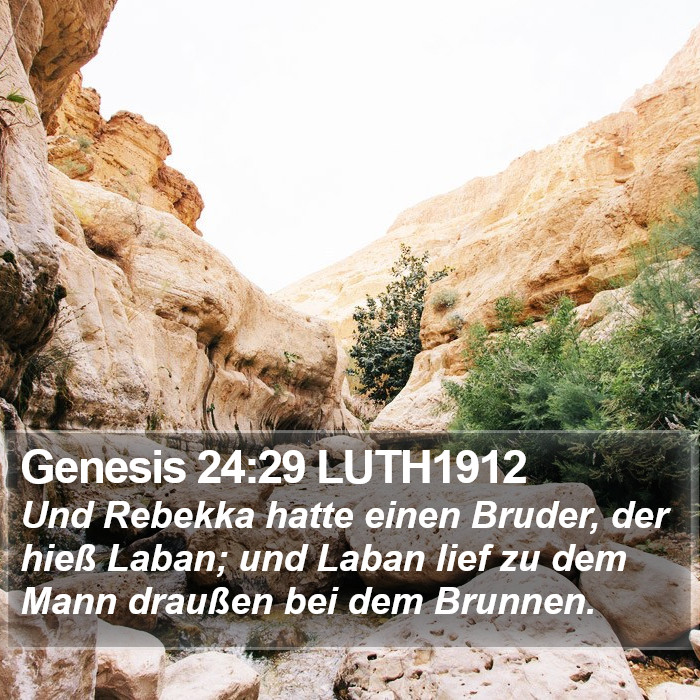 Genesis 24:29 LUTH1912 Bible Study