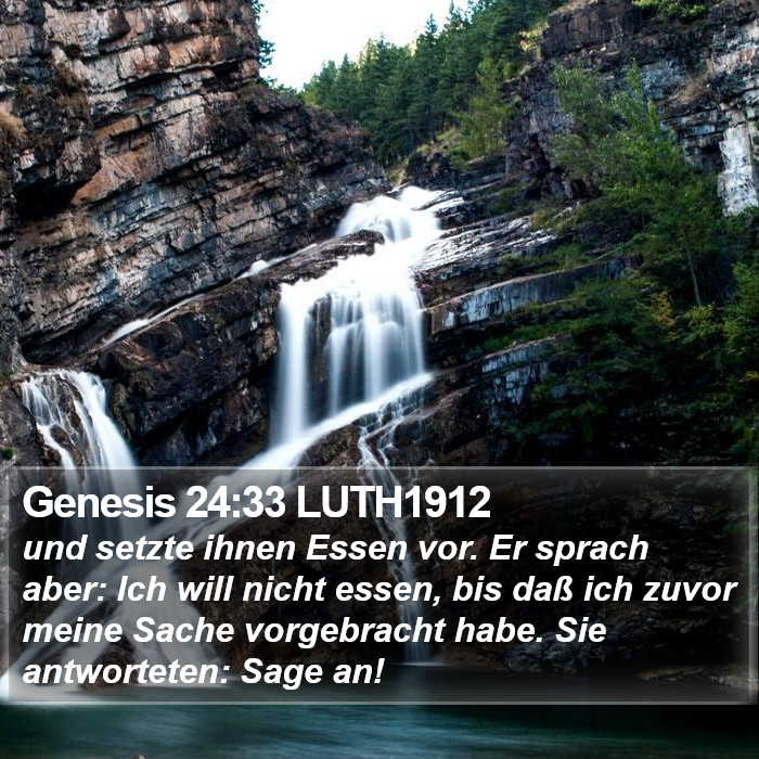 Genesis 24:33 LUTH1912 Bible Study